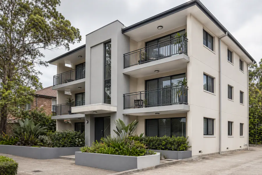 Freshly painted strata apartment building exterior